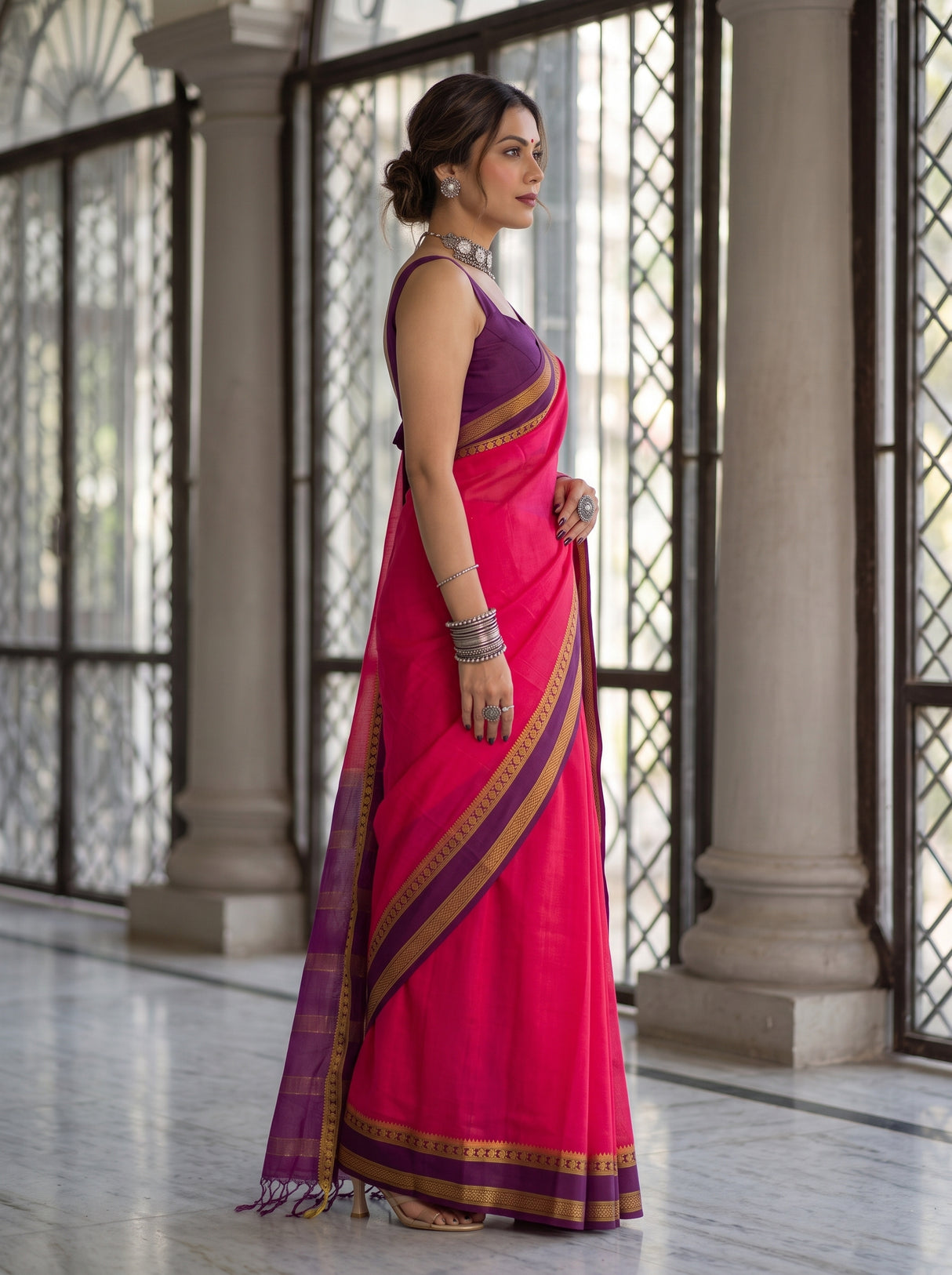 MIMOSA Gajari Saree Saree — pose 3 styling detail