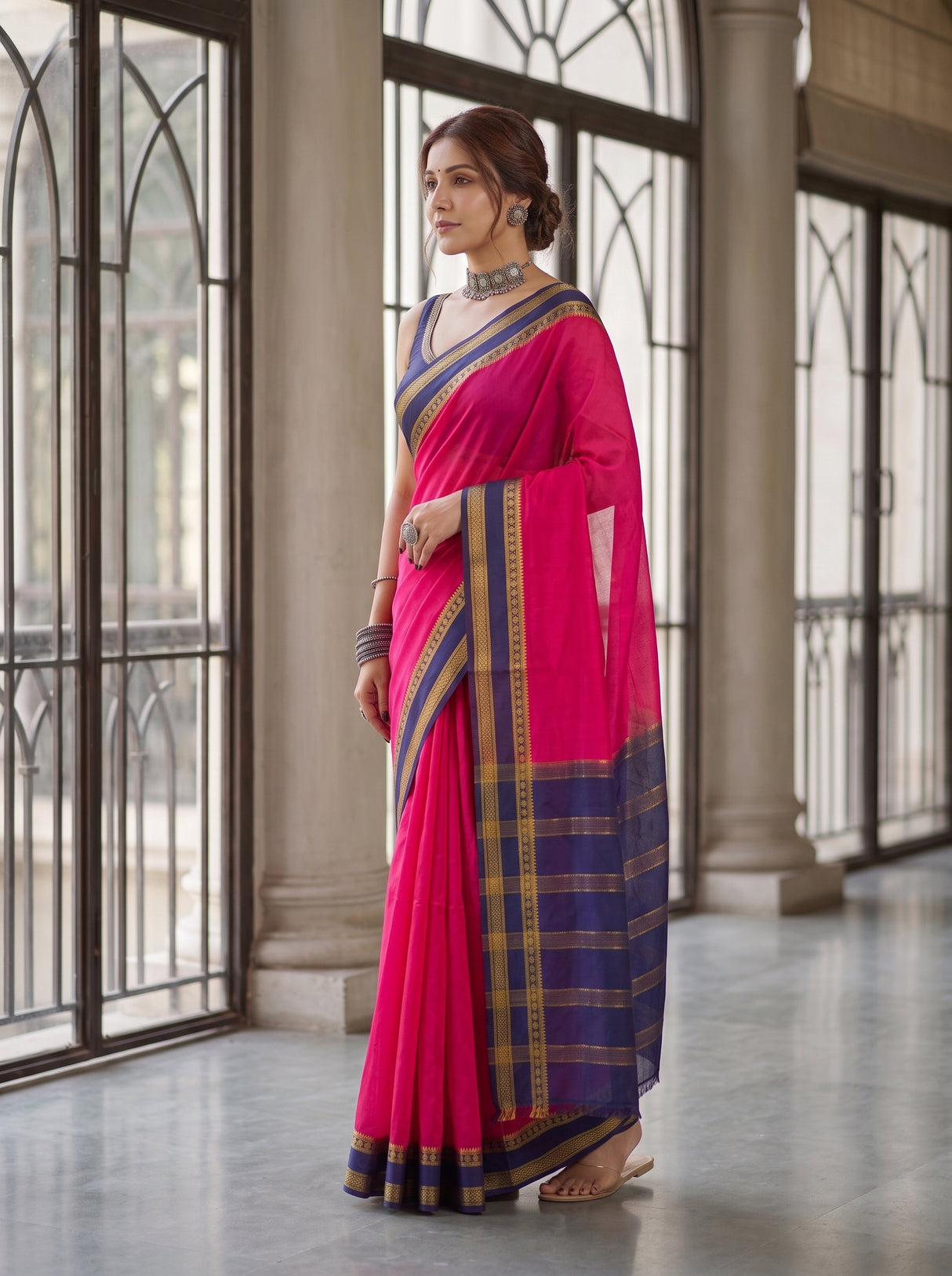 MIMOSA Rani Saree Saree — pose 3 styling detail