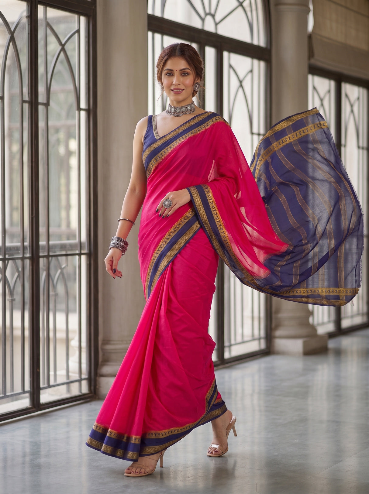 MIMOSA Rani Saree Saree — pose 6 styling detail