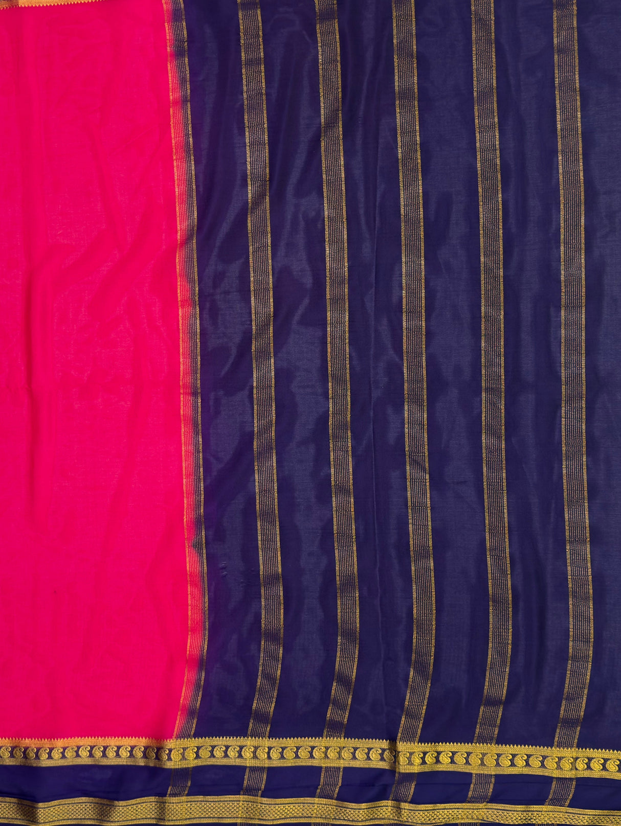MIMOSA Rani Saree Saree — pallu and zari work detail