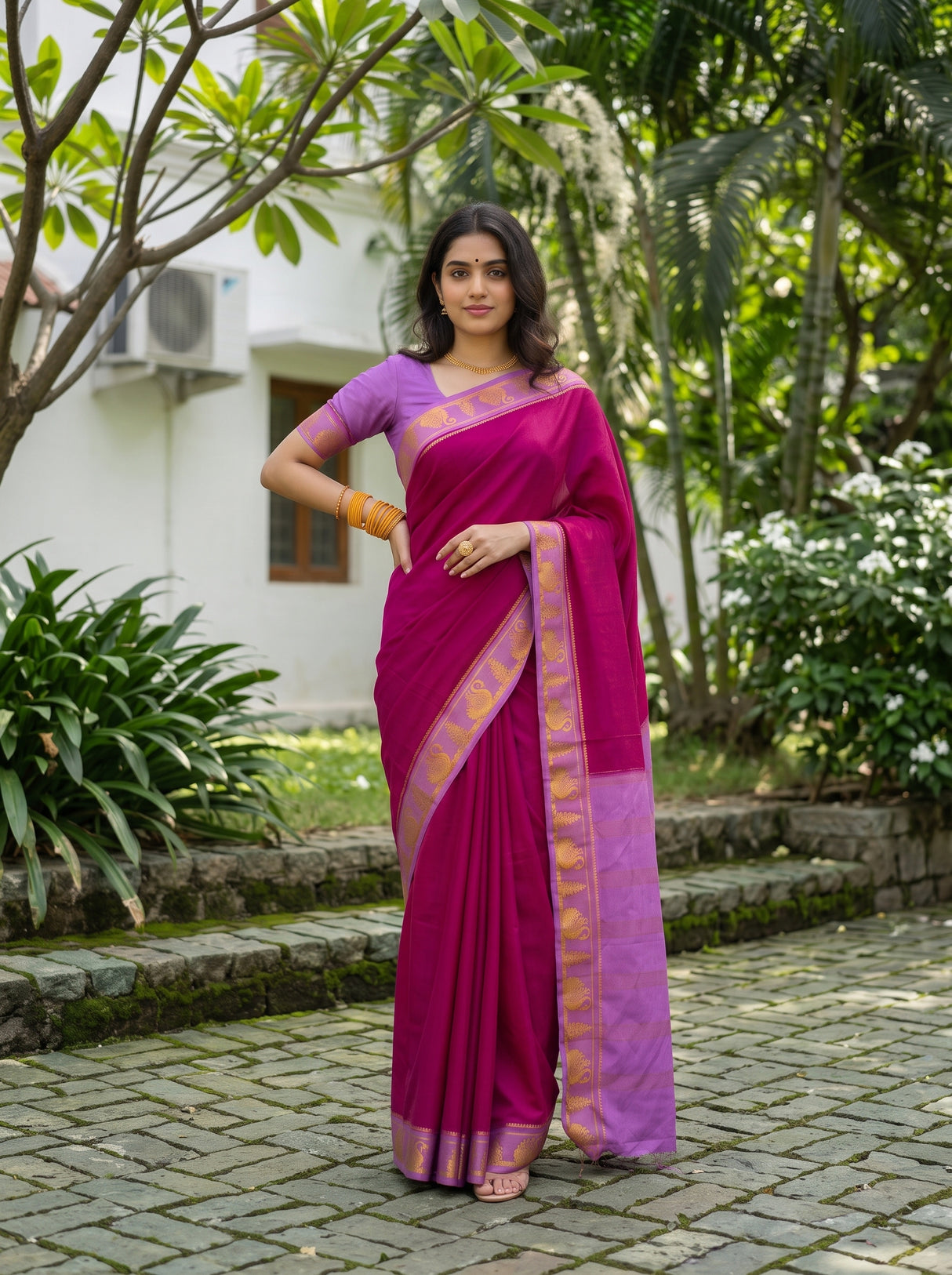 MIMOSA Rani Saree Saree — pose 4 styling detail