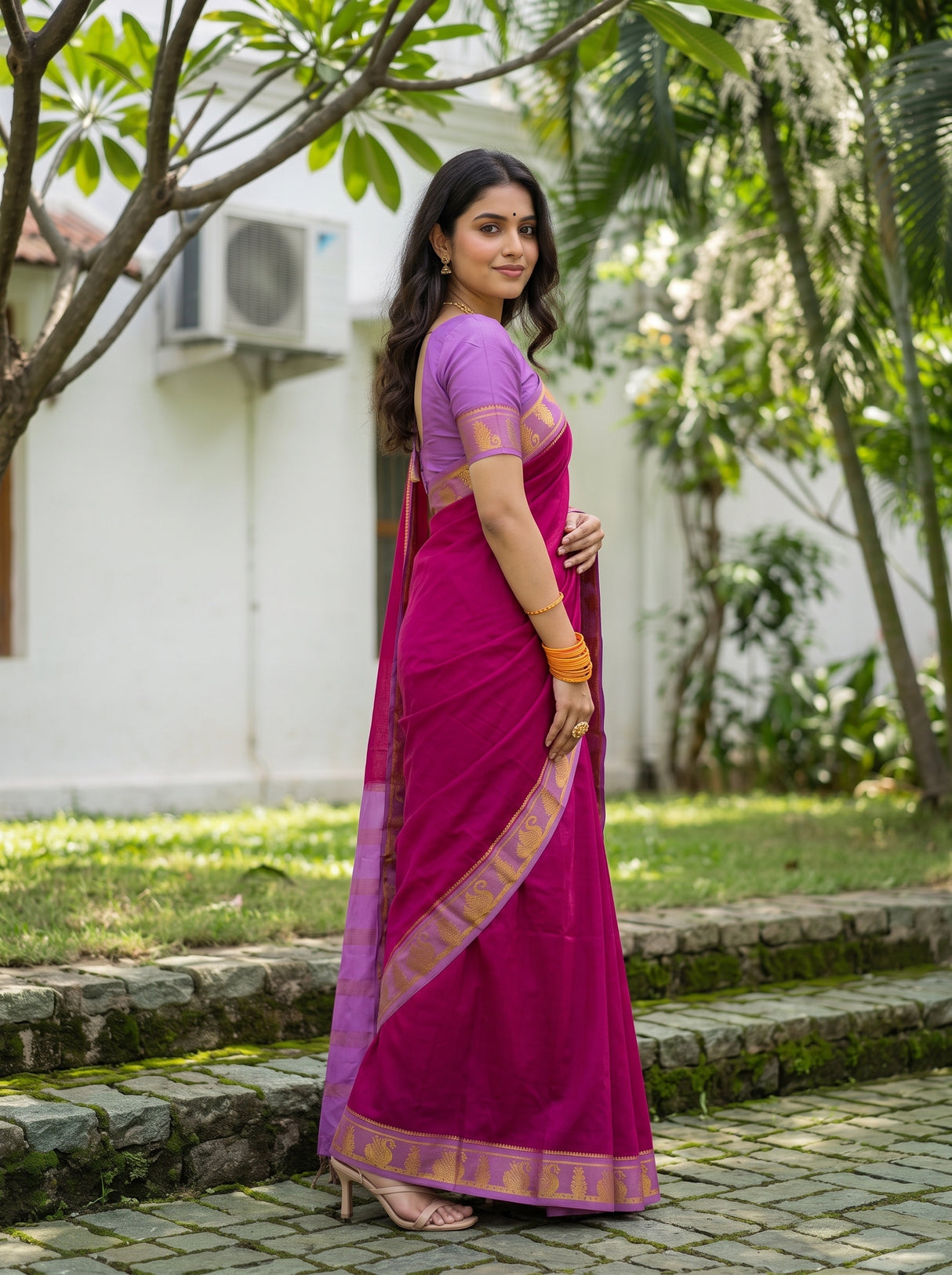 MIMOSA Rani Saree Saree — pose 5 styling detail