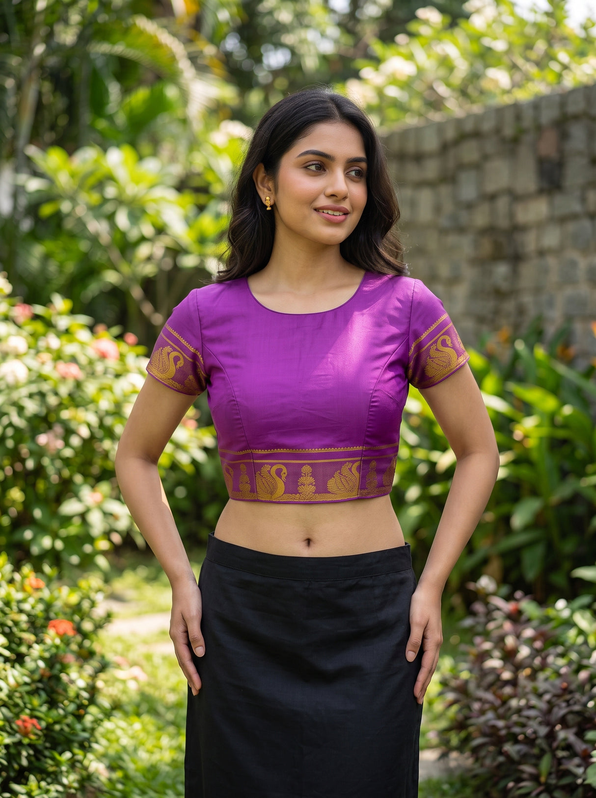 MIMOSA Rani Saree Saree — blouse close-up