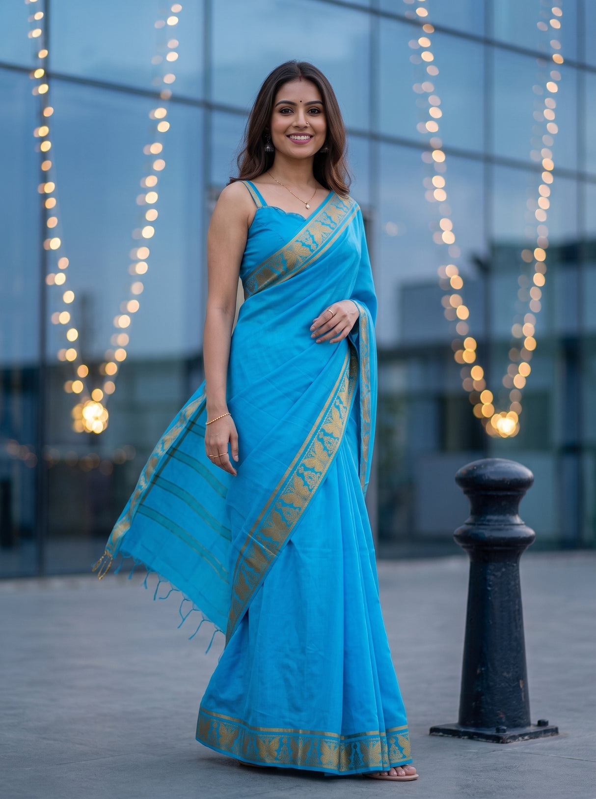 MIMOSA Ananda Saree Saree — pose 10 styling detail