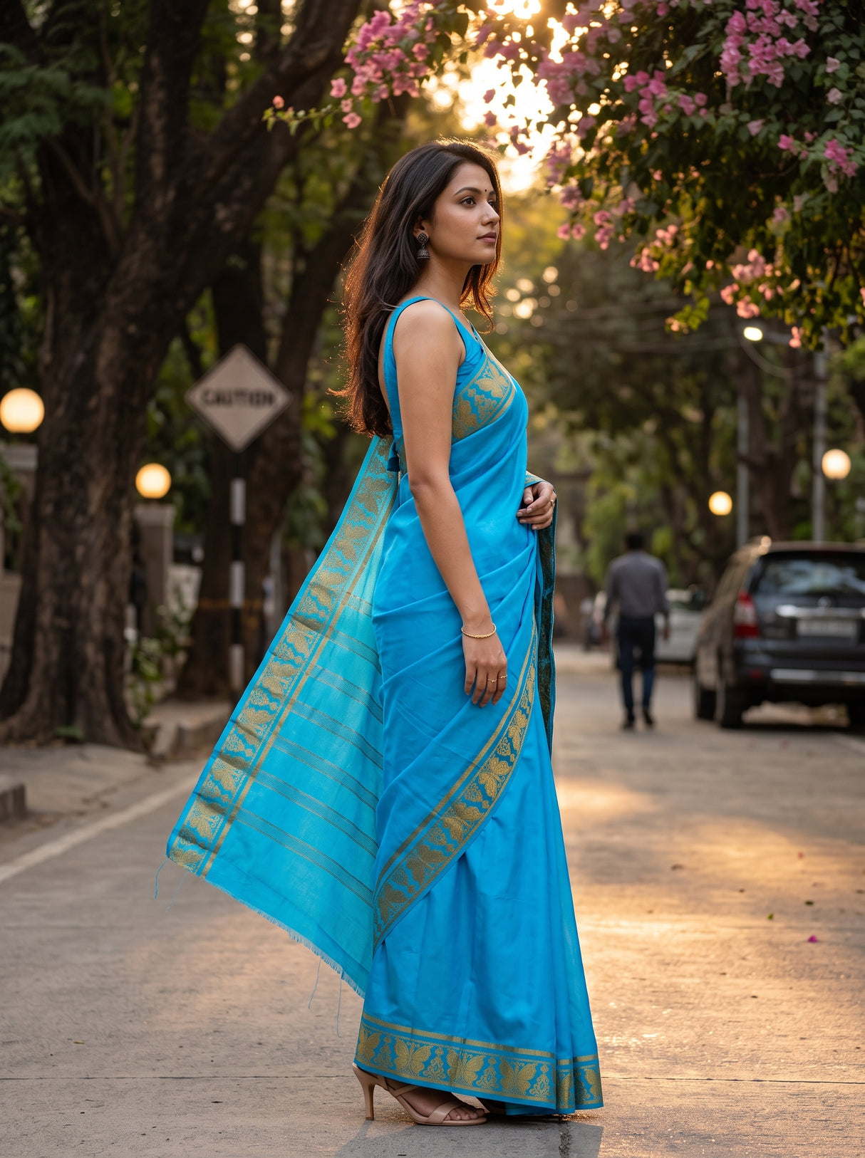 MIMOSA Ananda Saree Saree — pose 3 styling detail