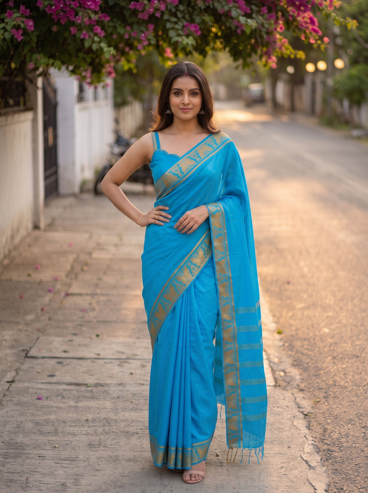 MIMOSA Ananda Saree Saree — pose 4 styling detail