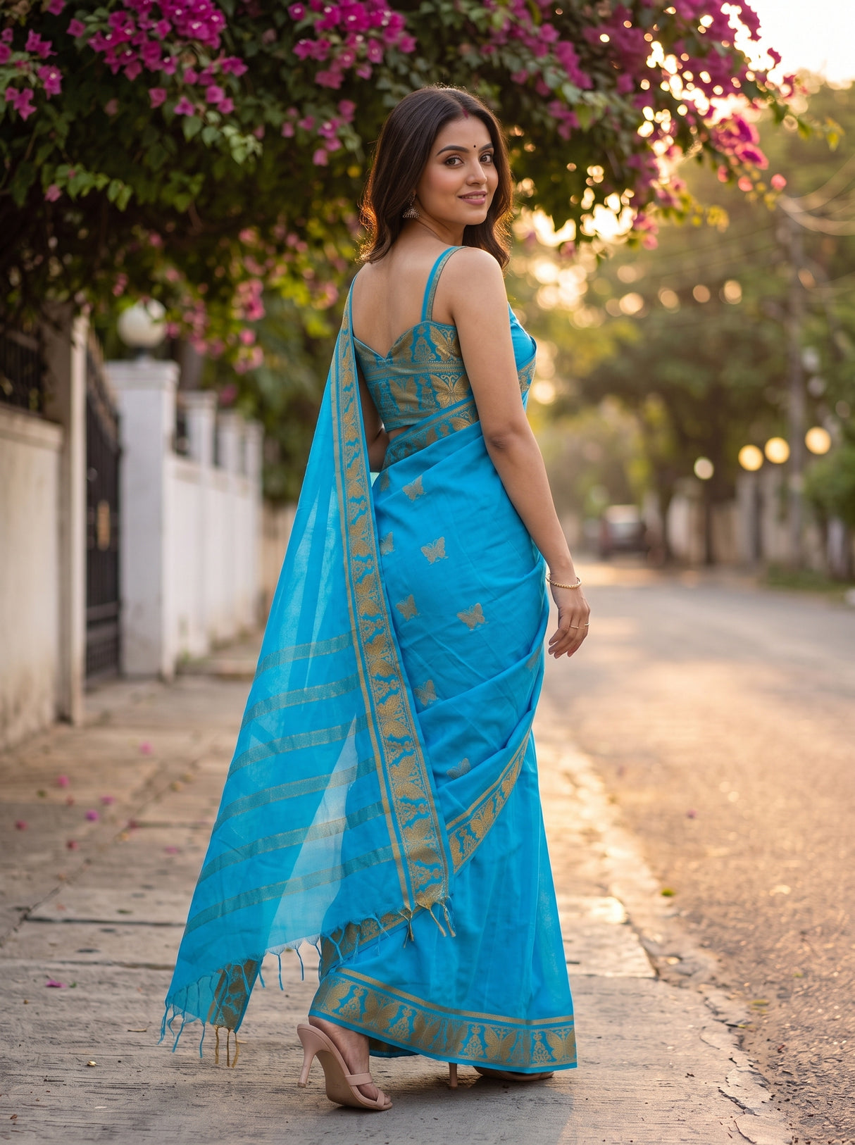 MIMOSA Ananda Saree Saree — pose 9 styling detail