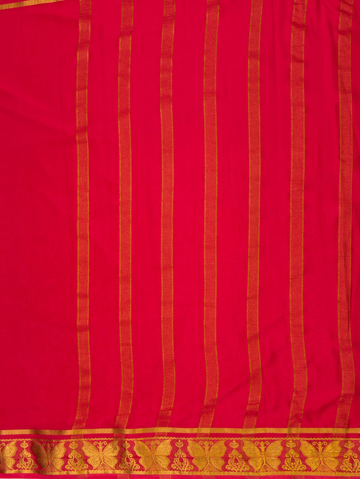 MIMOSA Strawberry Saree Saree — pallu and zari work detail