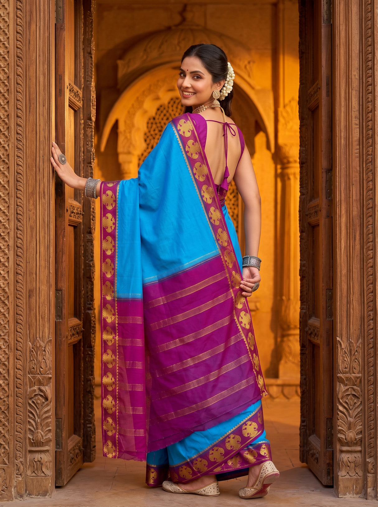 MIMOSA Ananda Saree Saree — pose 7 styling detail
