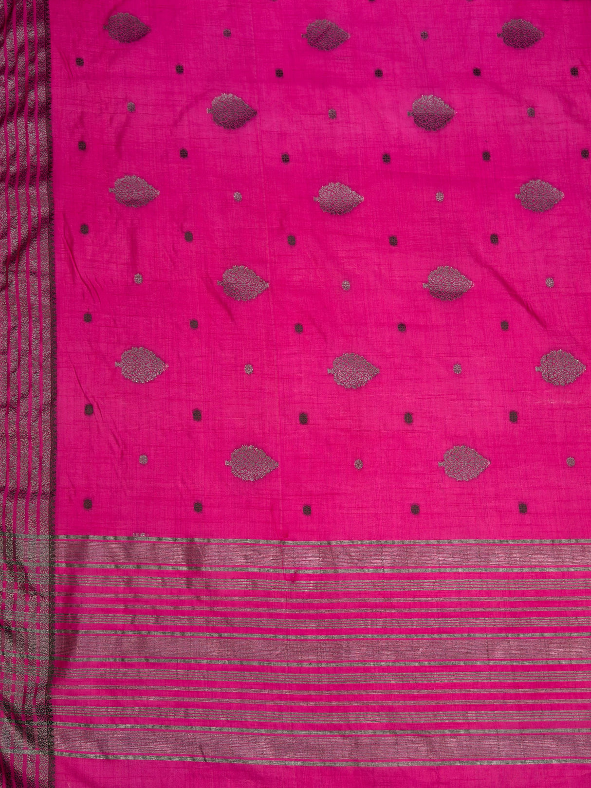 MIMOSA Gajari Banarasi tusser Saree — pallu and zari work detail