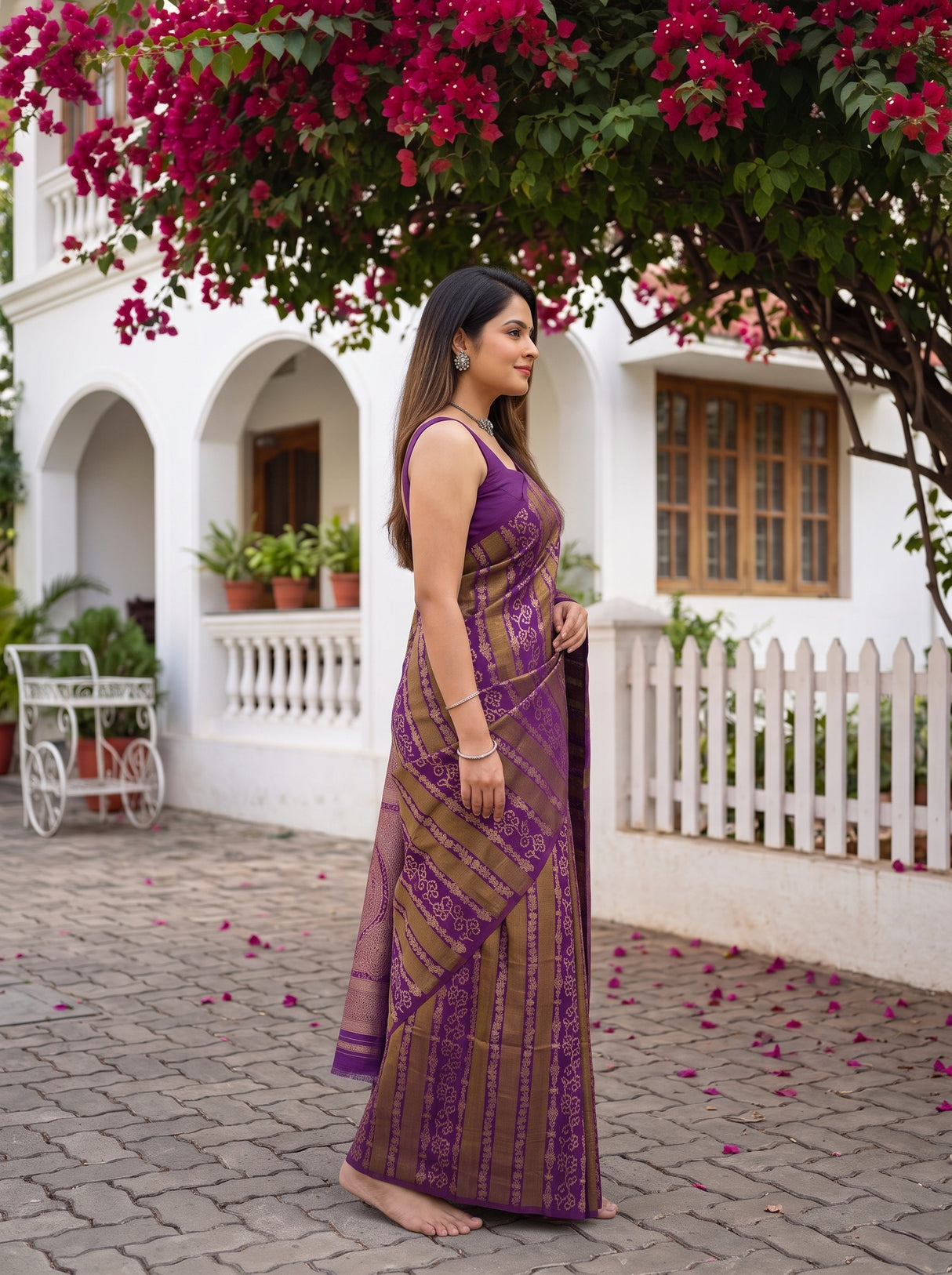 MIMOSA Jamun Saree Saree — pose 3 styling detail