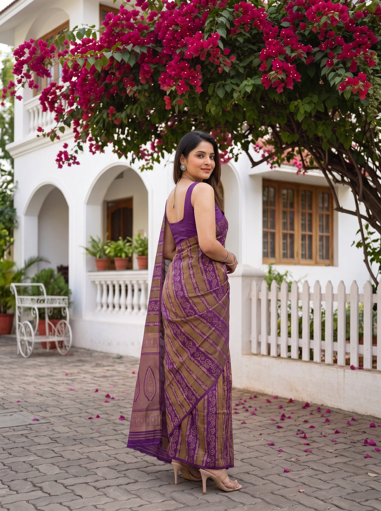 MIMOSA Jamun Saree Saree — pose 5 styling detail
