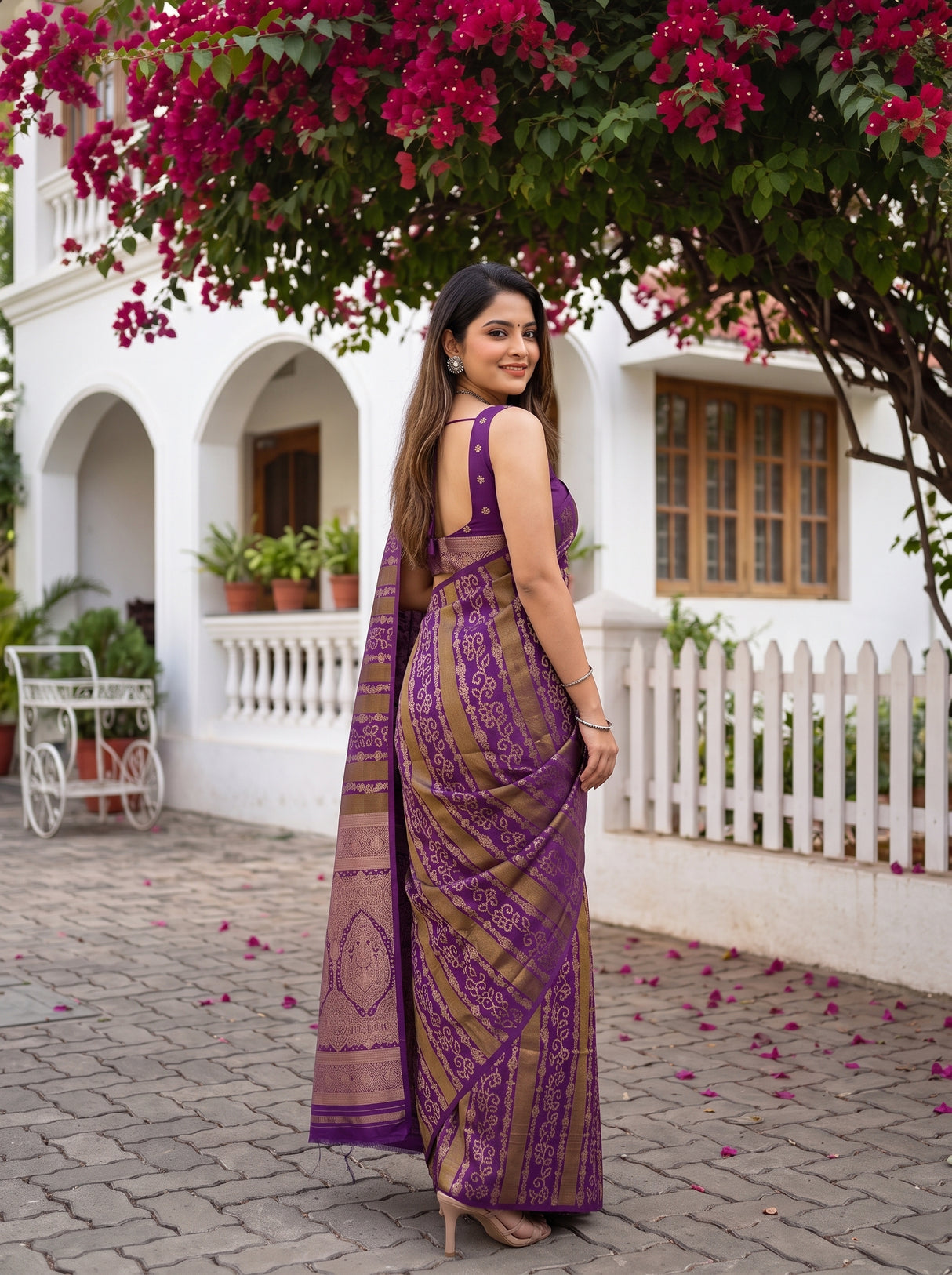 MIMOSA Jamun Saree Saree — pose 7 styling detail