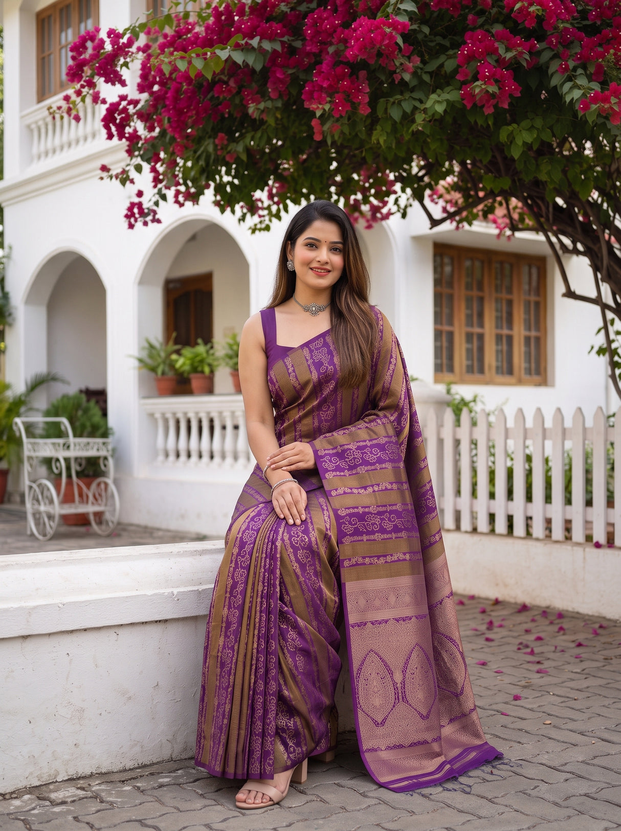 MIMOSA Jamun Saree Saree — pose 8 styling detail