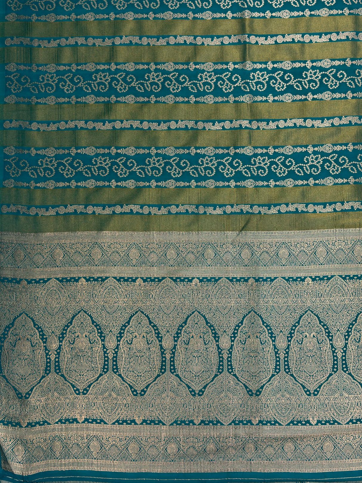 MIMOSA Sapphire Saree Saree — pallu and zari work detail