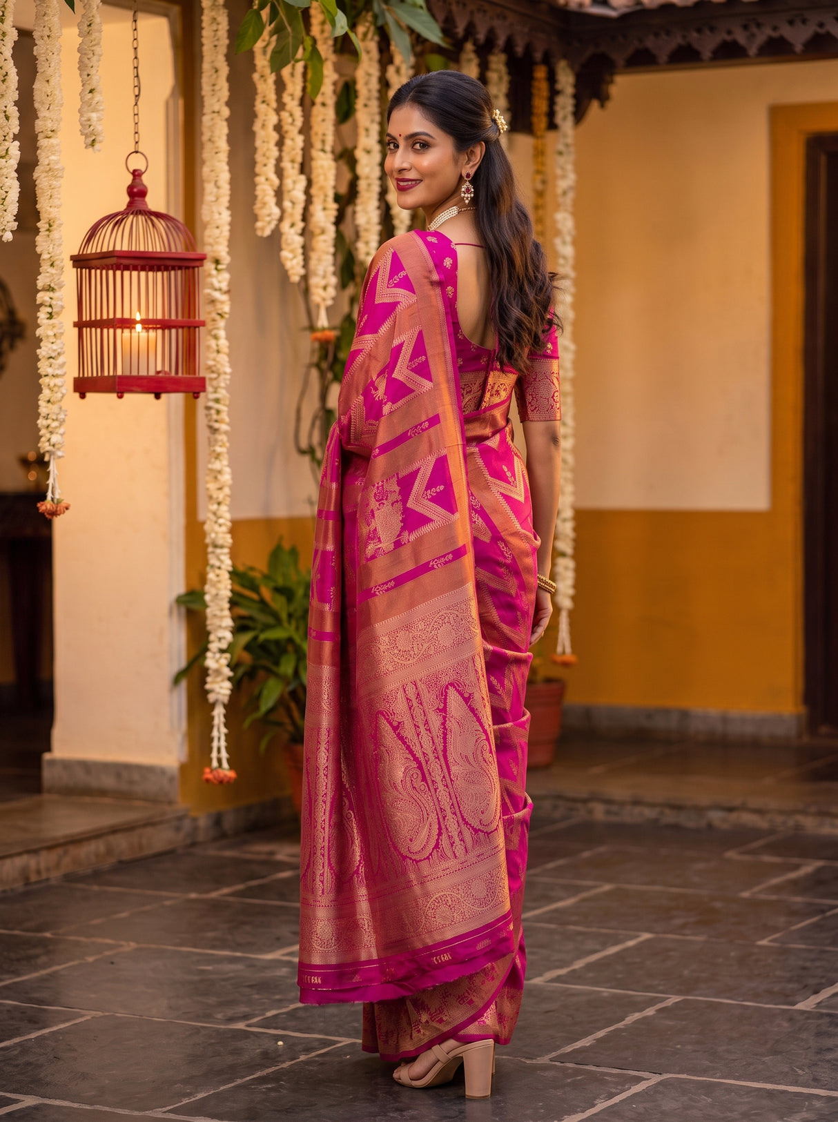 MIMOSA Rani Saree Saree — pose 7 styling detail