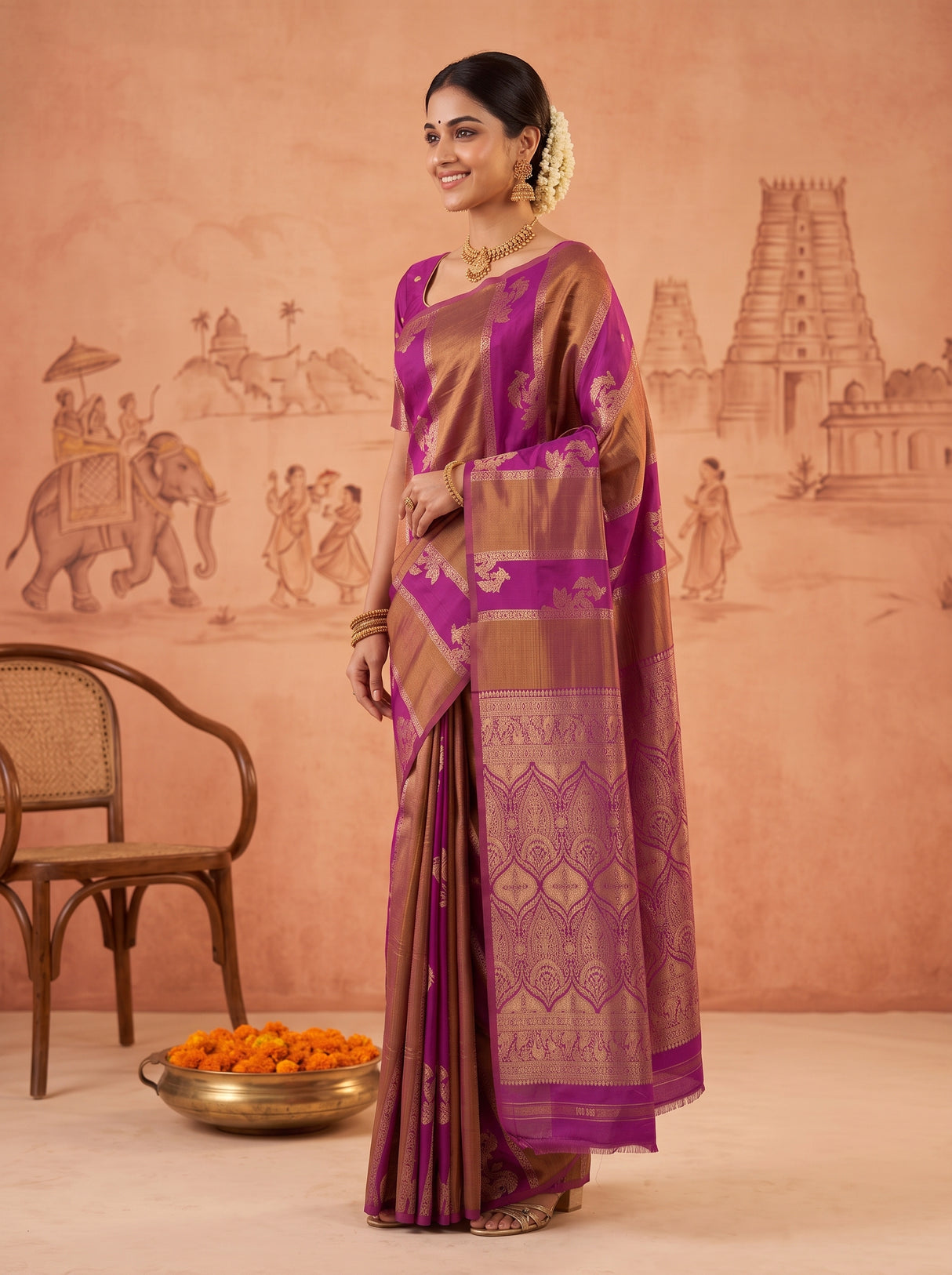 MIMOSA Jamun Saree Saree — pose 3 styling detail