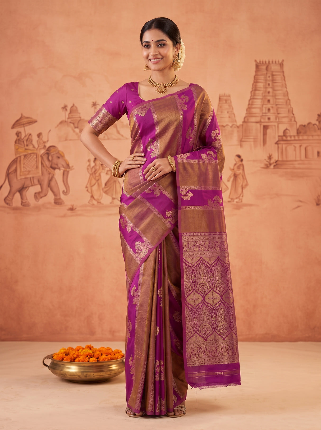 MIMOSA Jamun Saree Saree — pose 4 styling detail