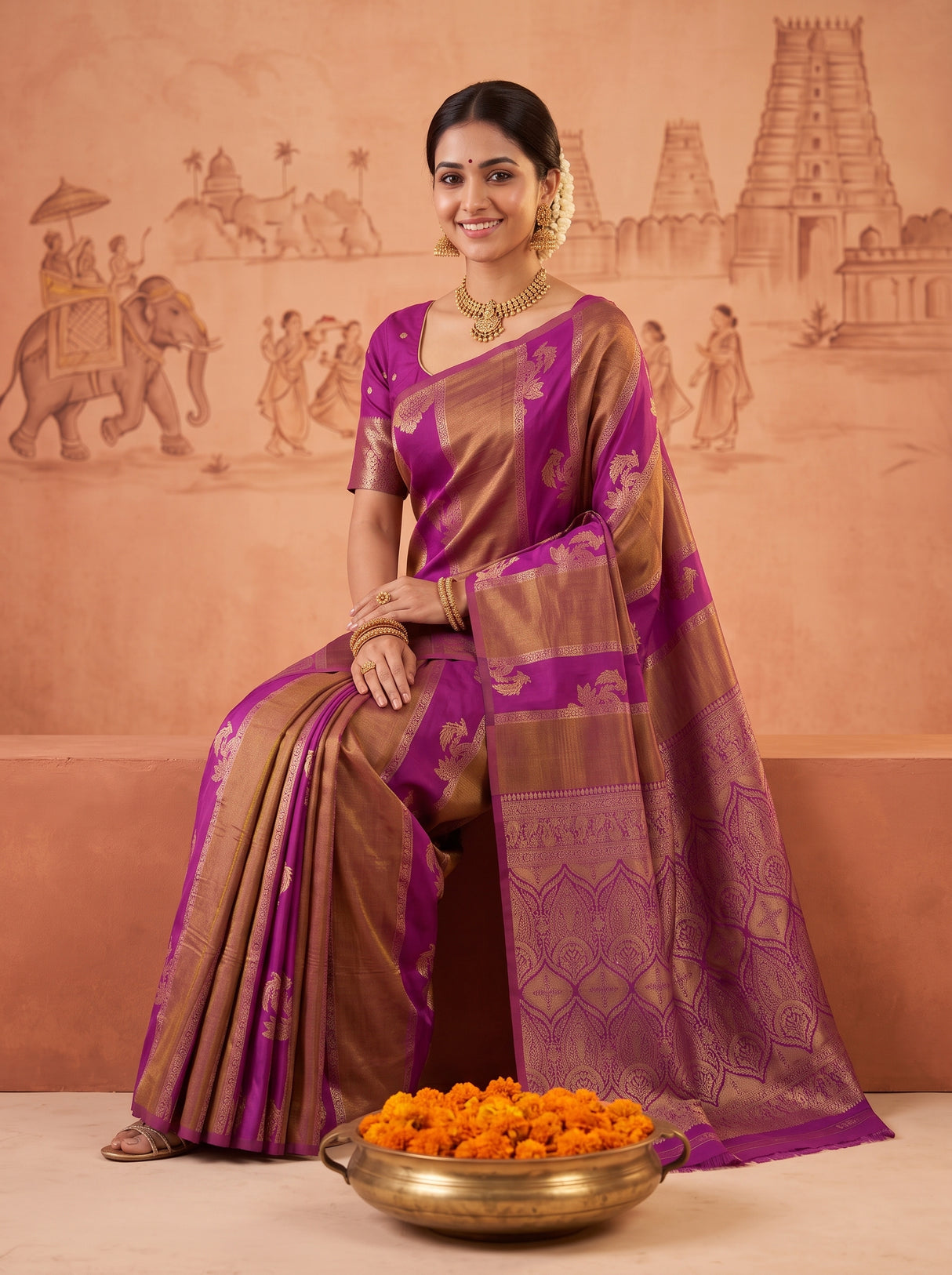 MIMOSA Jamun Saree Saree — pose 8 styling detail