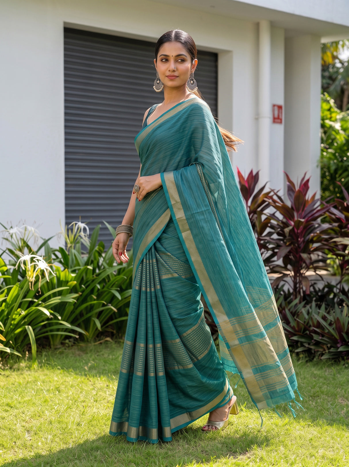 MIMOSA Sapphire Saree Saree — pose 9 styling detail