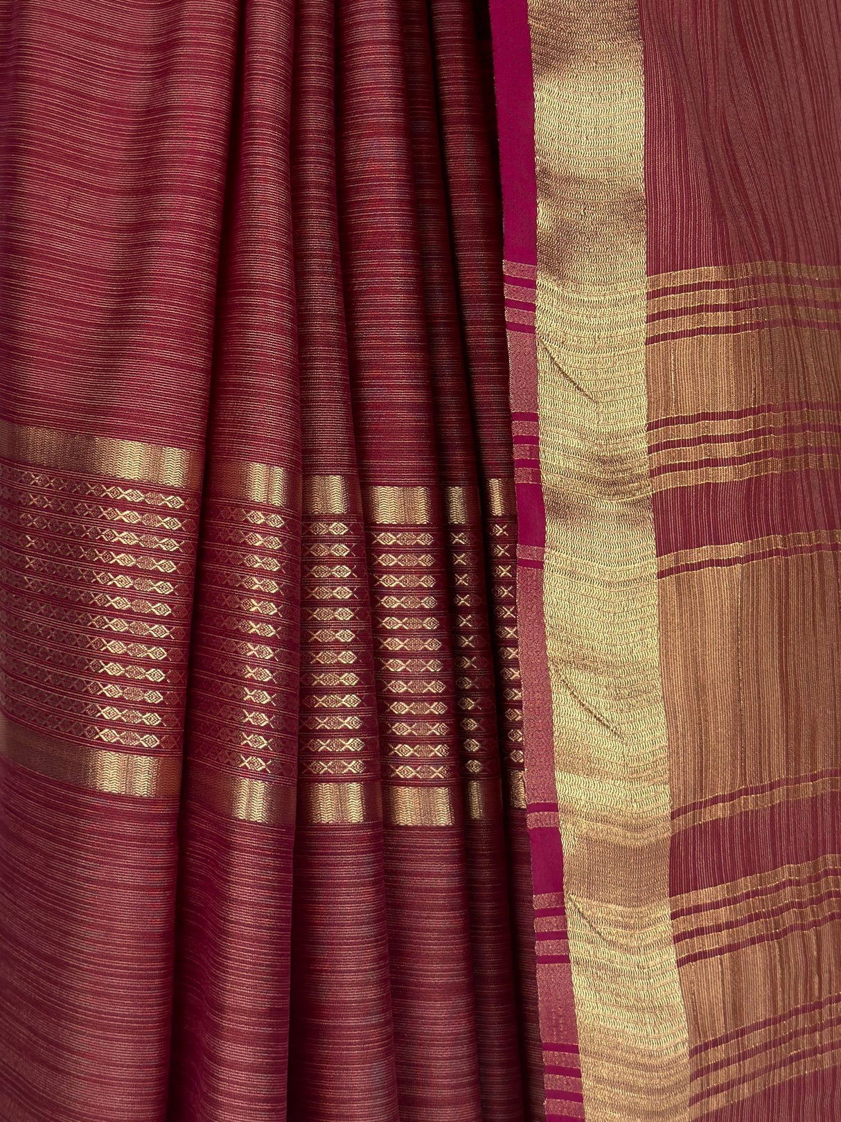 MIMOSA Wine Saree Saree — fleets shot full lifestyle