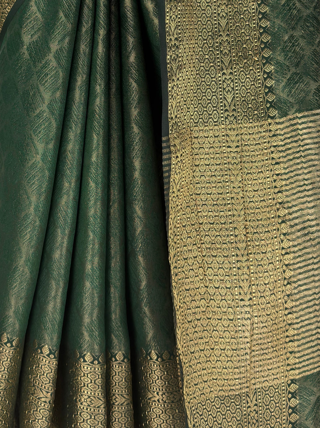 MIMOSA Bottle Green Saree Saree — fleets shot full lifestyle