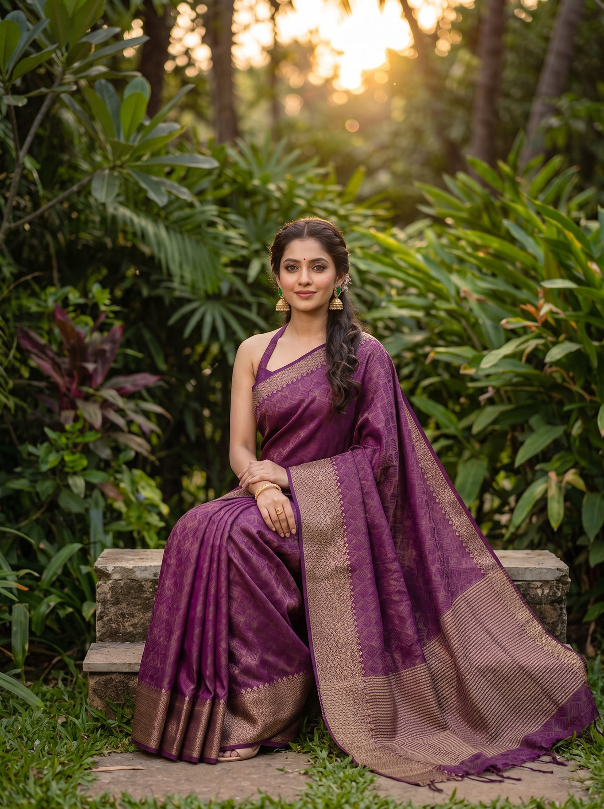 MIMOSA Jamun Saree Saree — pose 8 styling detail
