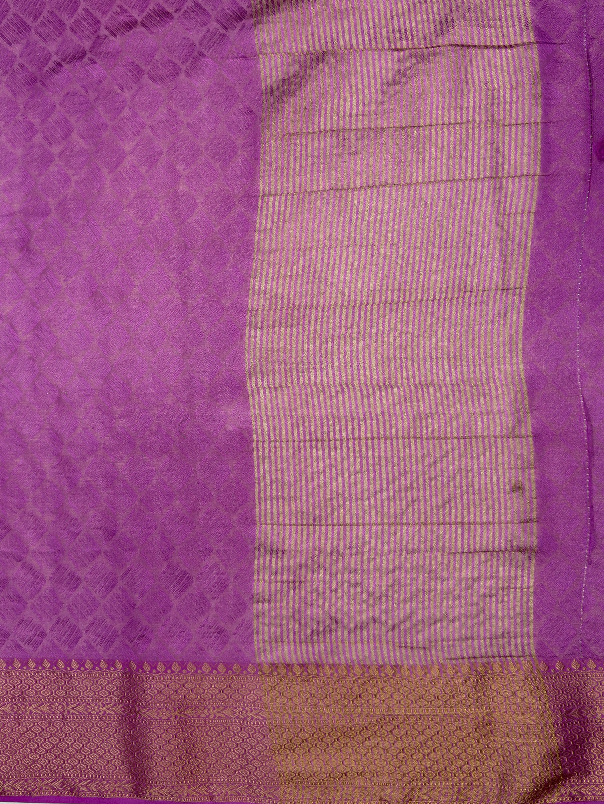 MIMOSA Pink Saree Saree — pallu and zari work detail
