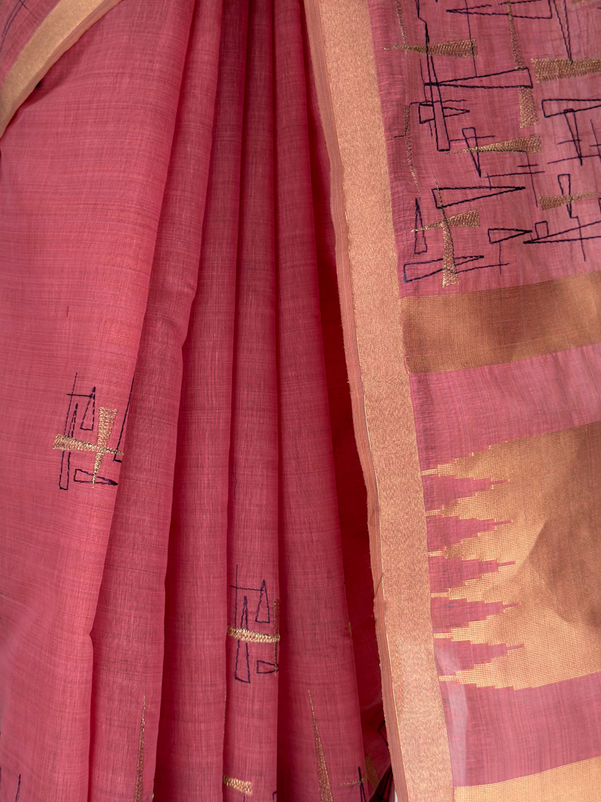MIMOSA Gajari Banarasi tusser Saree — fleets shot full lifestyle