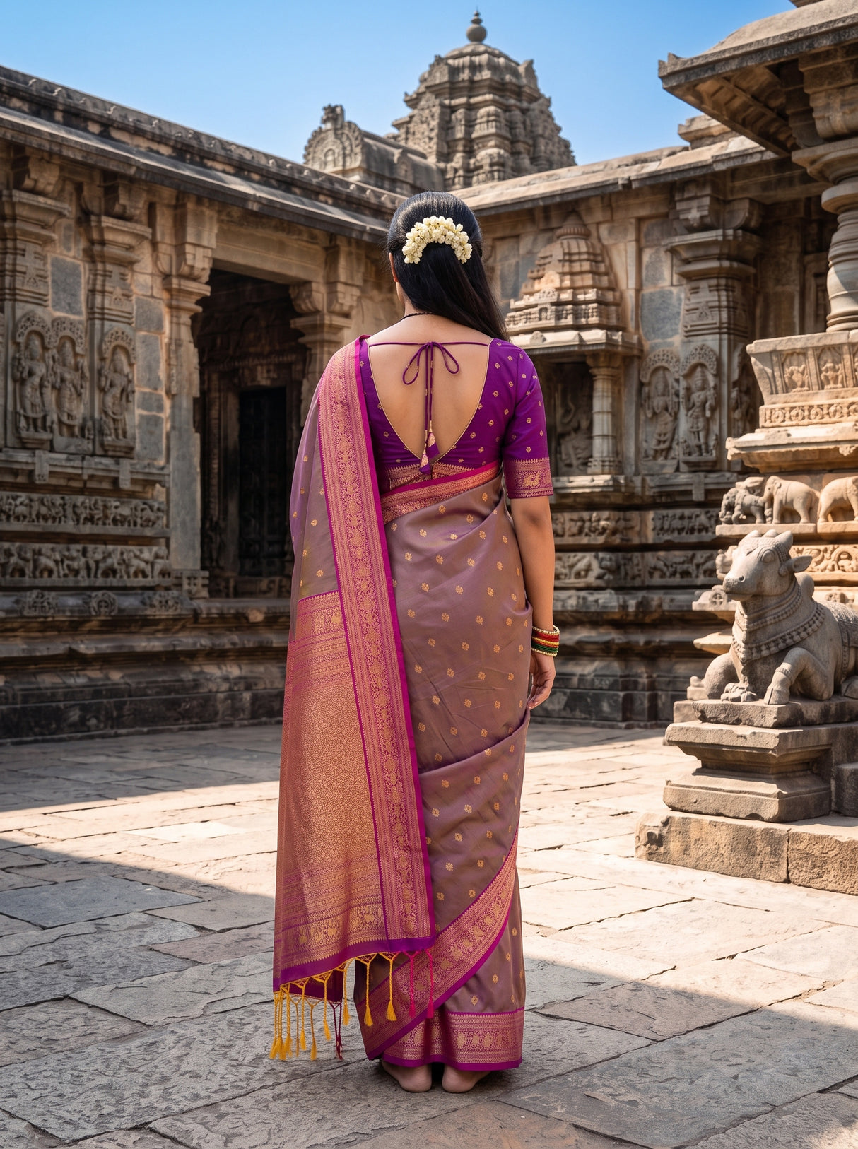 MIMOSA Violet Saree Saree — pose 2 styling detail
