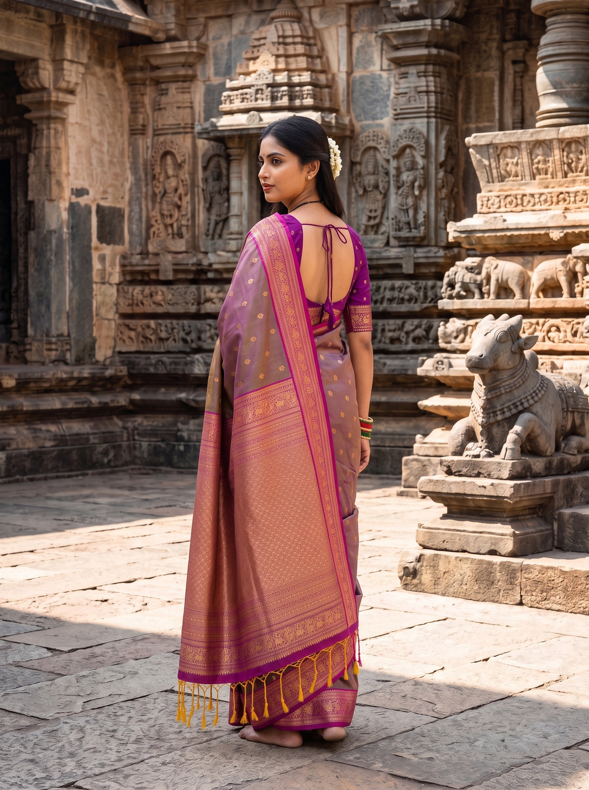 MIMOSA Violet Saree Saree — pose 7 styling detail