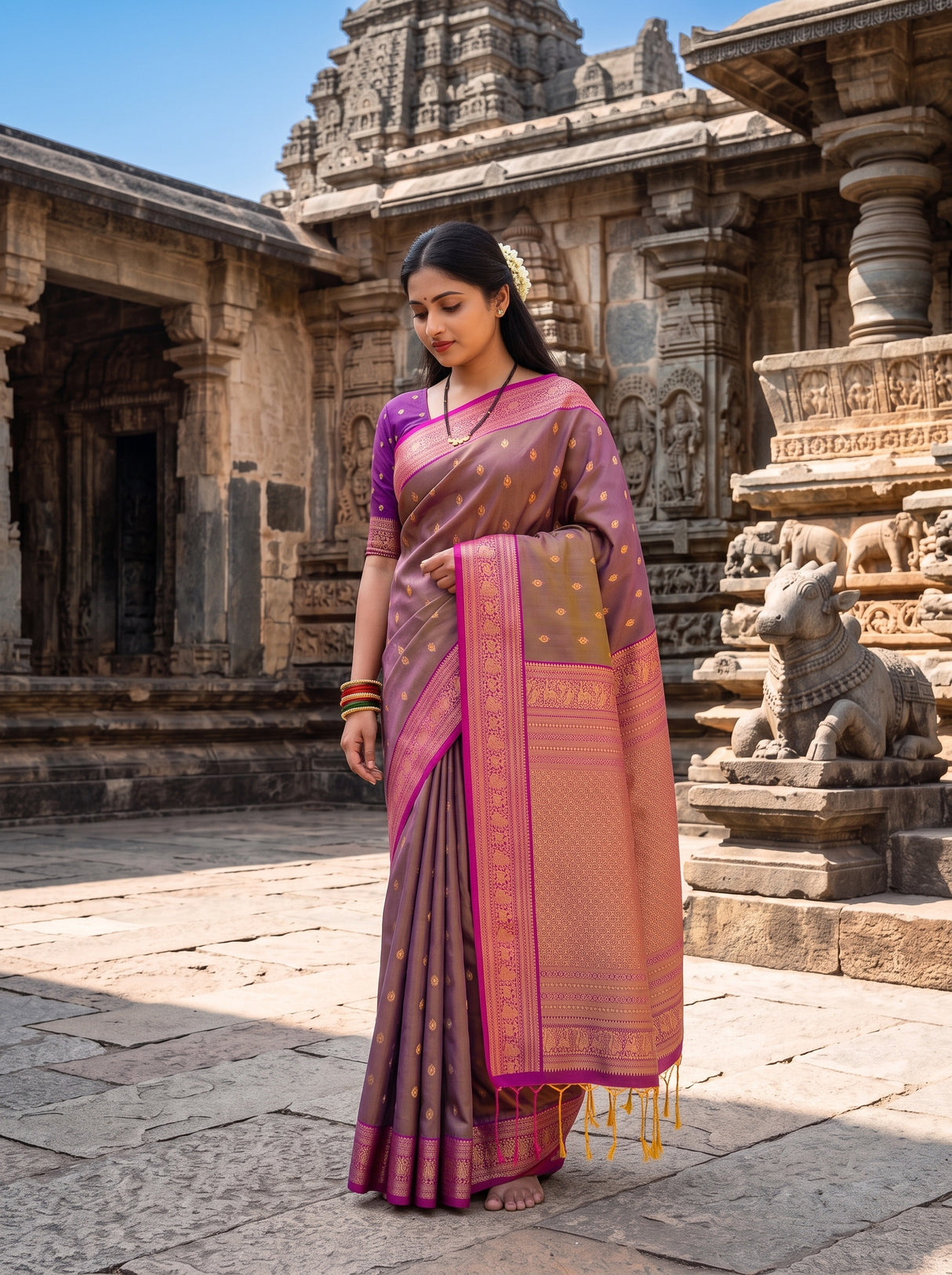 MIMOSA Violet Saree Saree — pose 9 styling detail