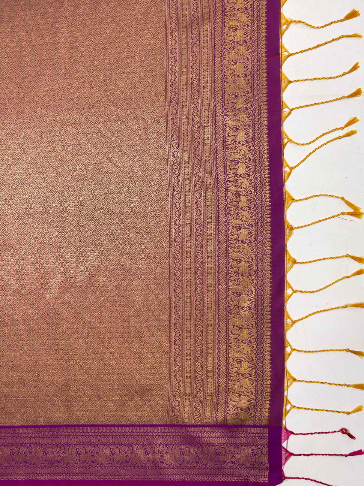 MIMOSA Violet Saree Saree — pallu and zari work detail