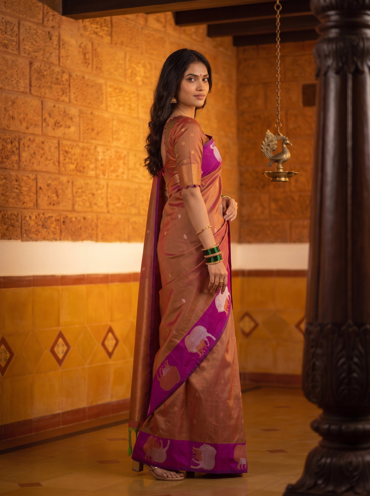 MIMOSA Rani Saree Saree — pose 5 styling detail