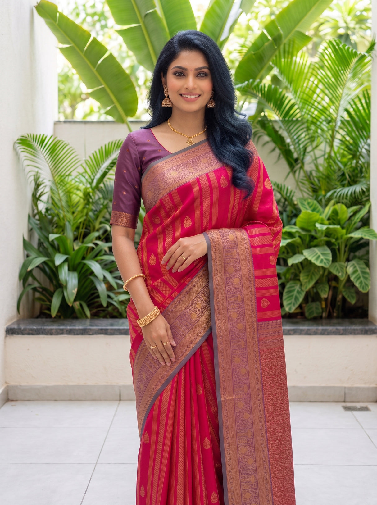 MIMOSA Rani Saree Saree — pose 10 styling detail