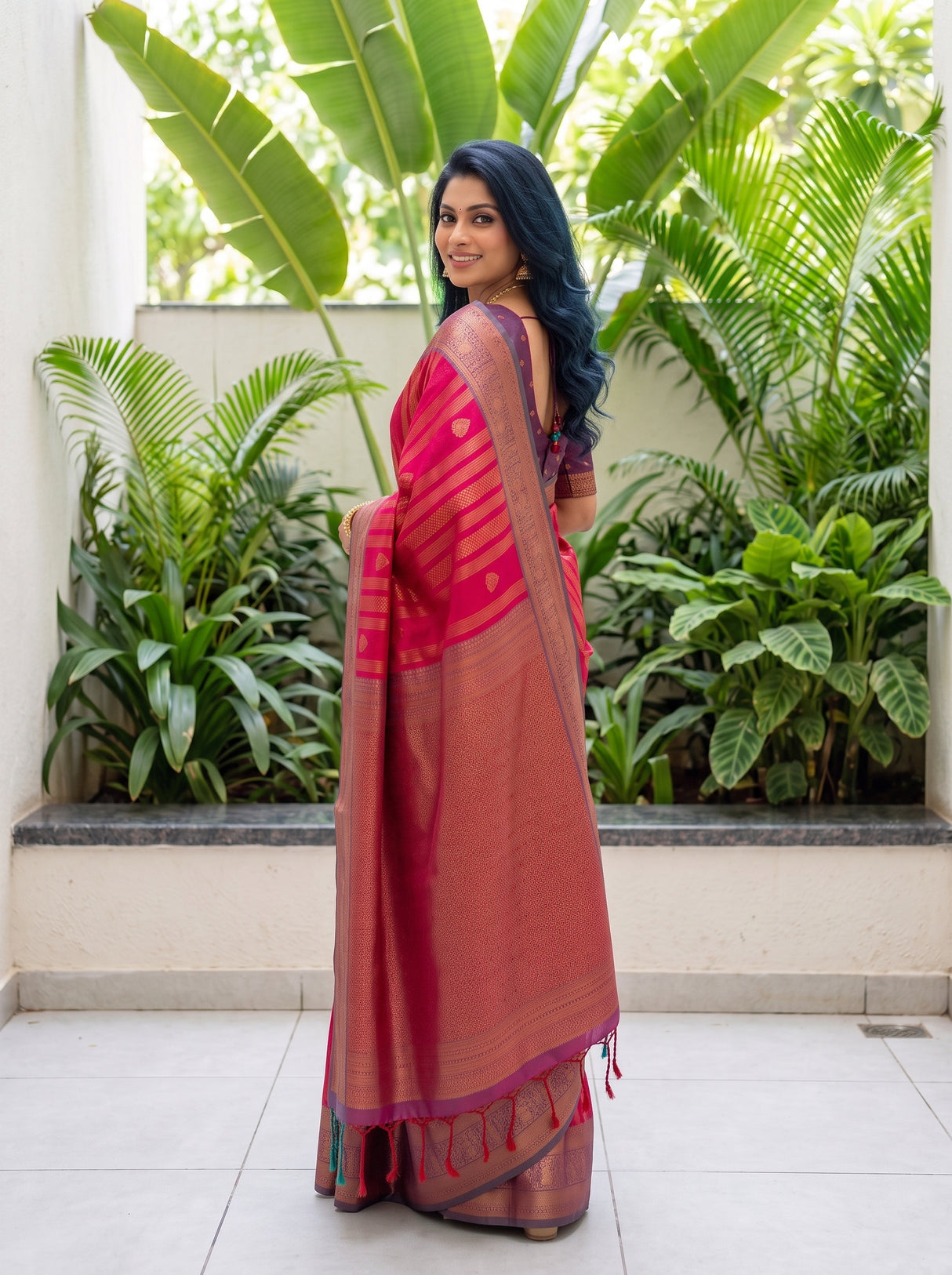 MIMOSA Rani Saree Saree — pose 7 styling detail