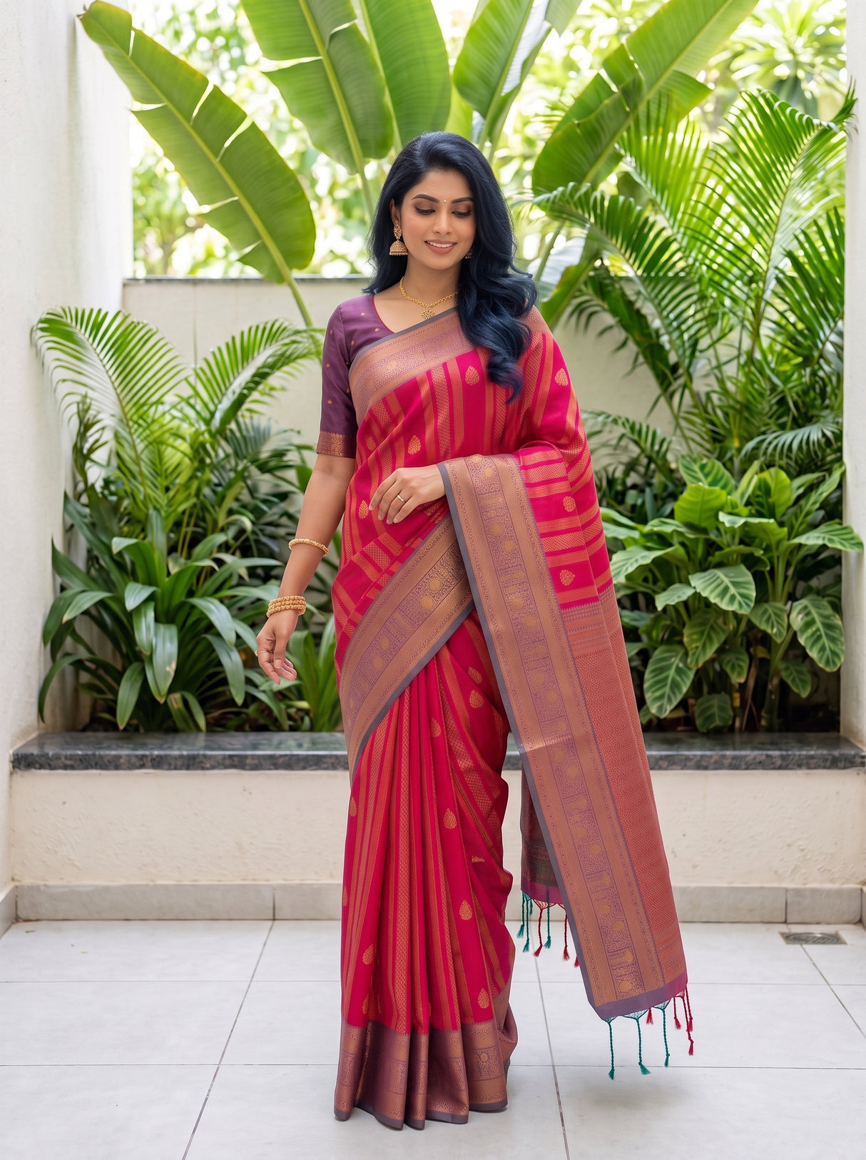 MIMOSA Rani Saree Saree — pose 9 styling detail