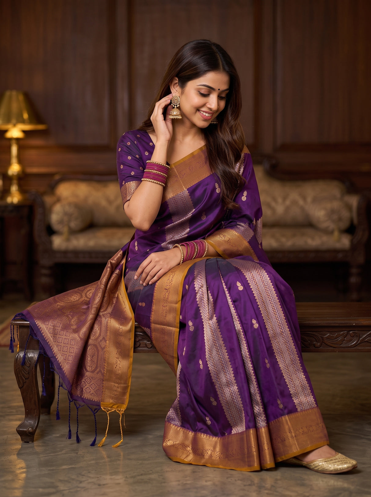 MIMOSA Jamun Saree Saree — pose 8 styling detail