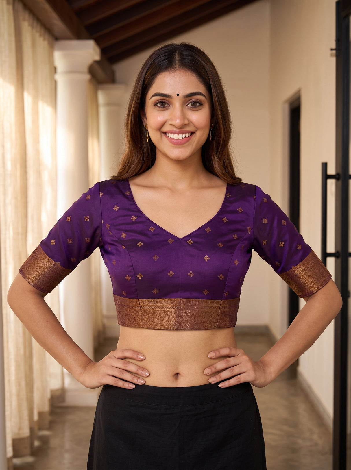 MIMOSA Jamun Saree Saree — blouse close-up