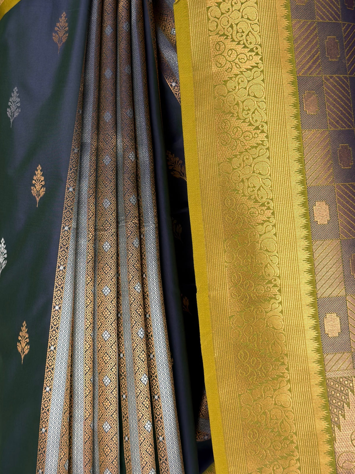 MIMOSA Navy Kanjivaram Art silk Saree — fleets shot full lifestyle