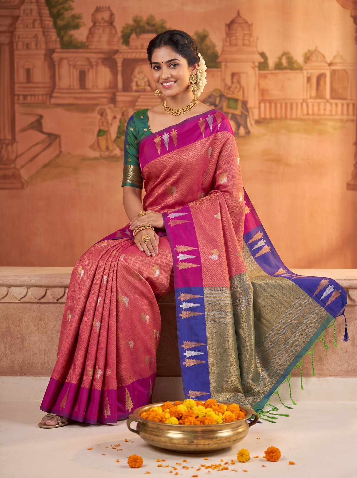 MIMOSA Rani Saree Saree — pose 8 styling detail