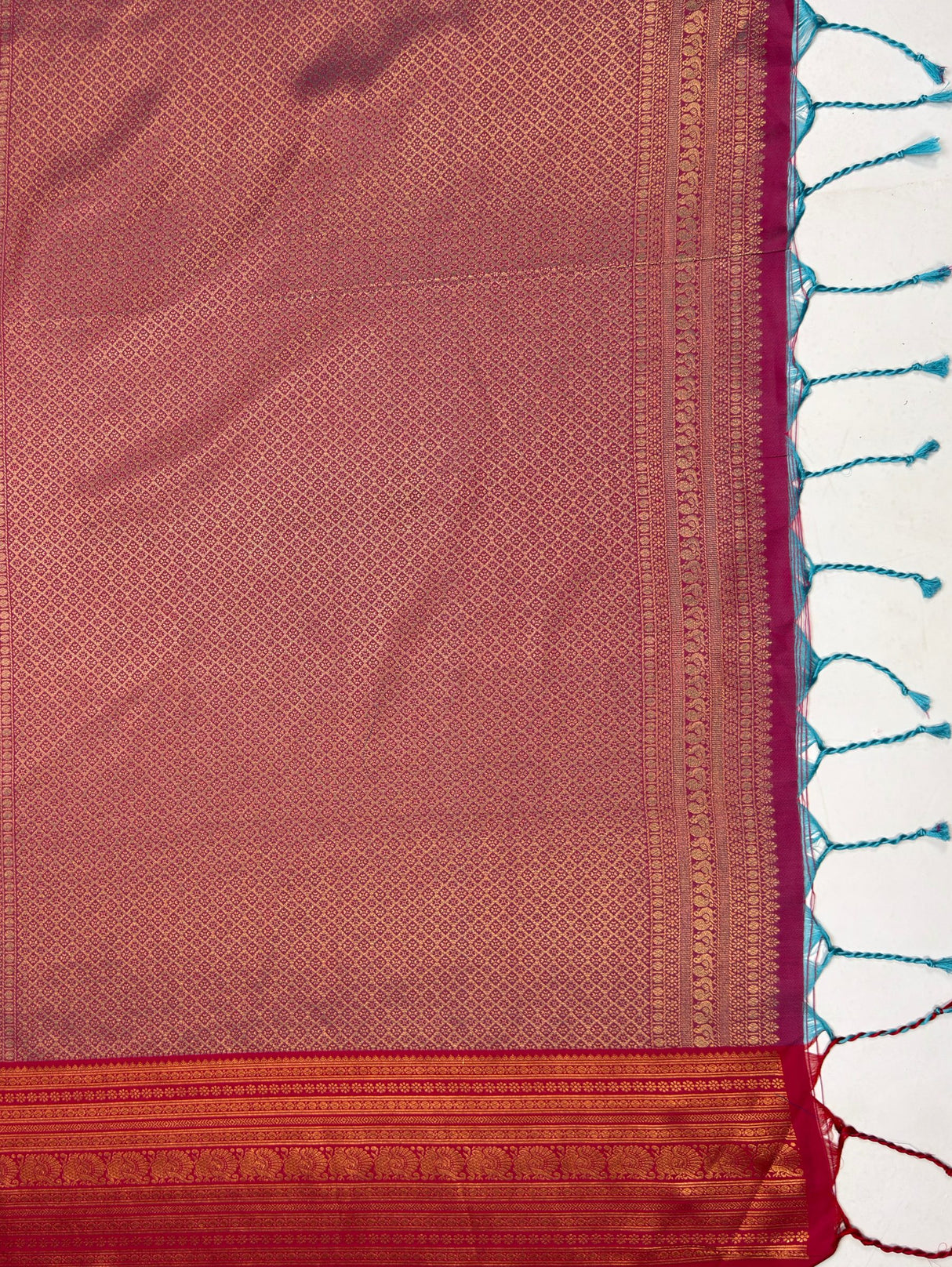MIMOSA Violet Saree Saree — pallu and zari work detail