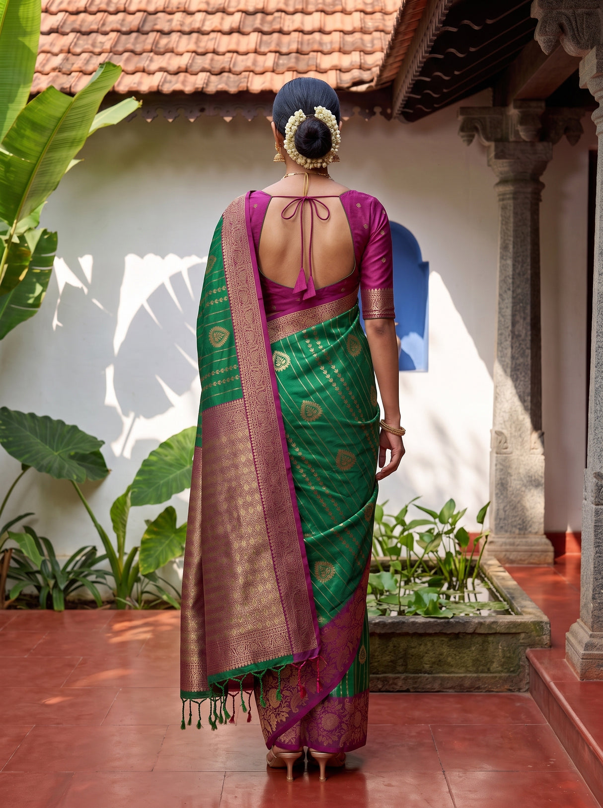 MIMOSA Rama Saree Saree — pose 2 styling detail