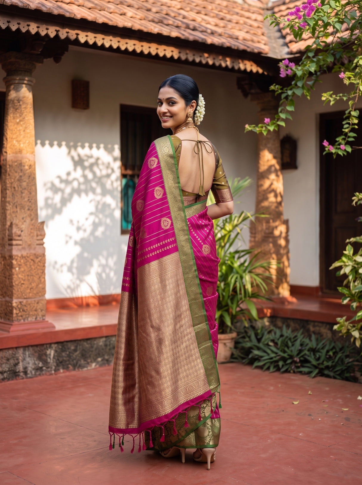 MIMOSA Rani Saree Saree — pose 7 styling detail