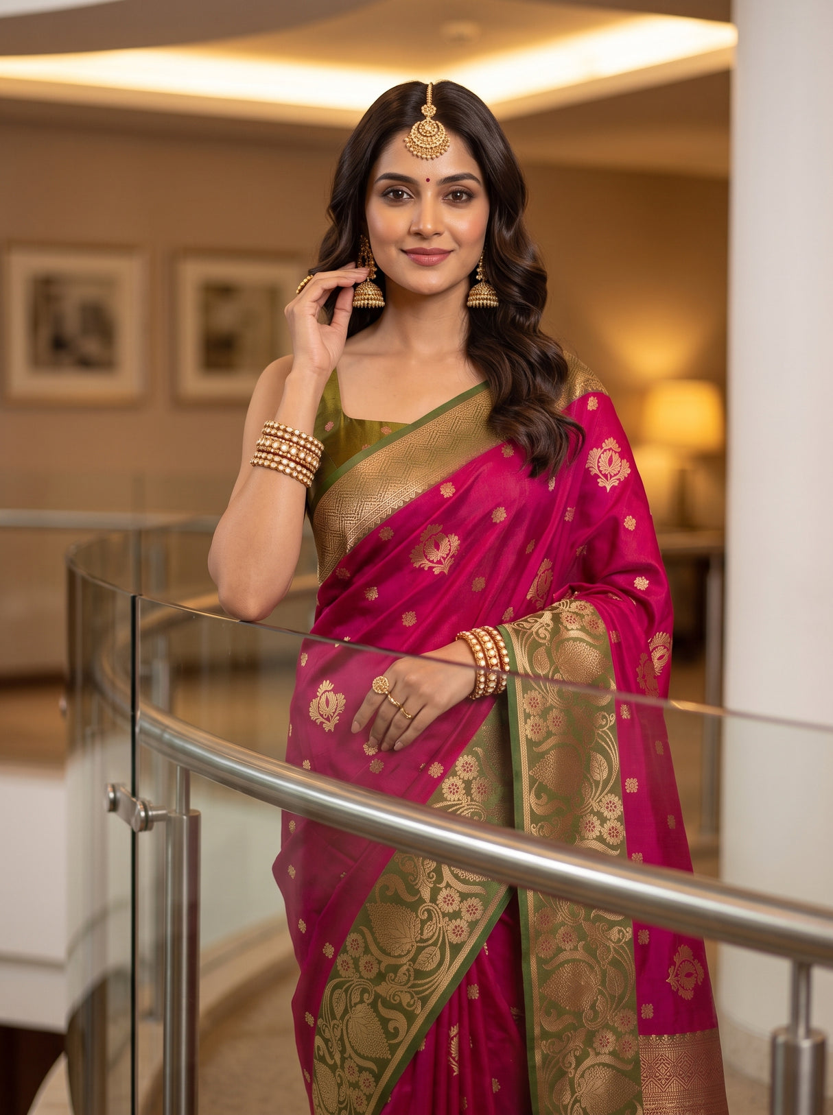 MIMOSA Rani Saree Saree — pose 10 styling detail