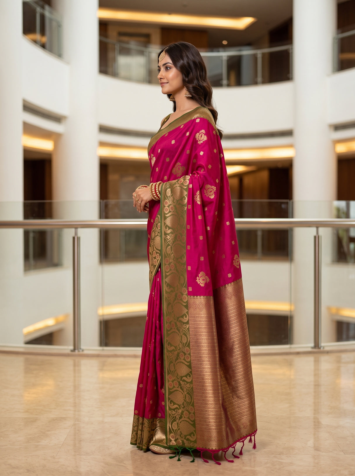 MIMOSA Rani Saree Saree — pose 3 styling detail