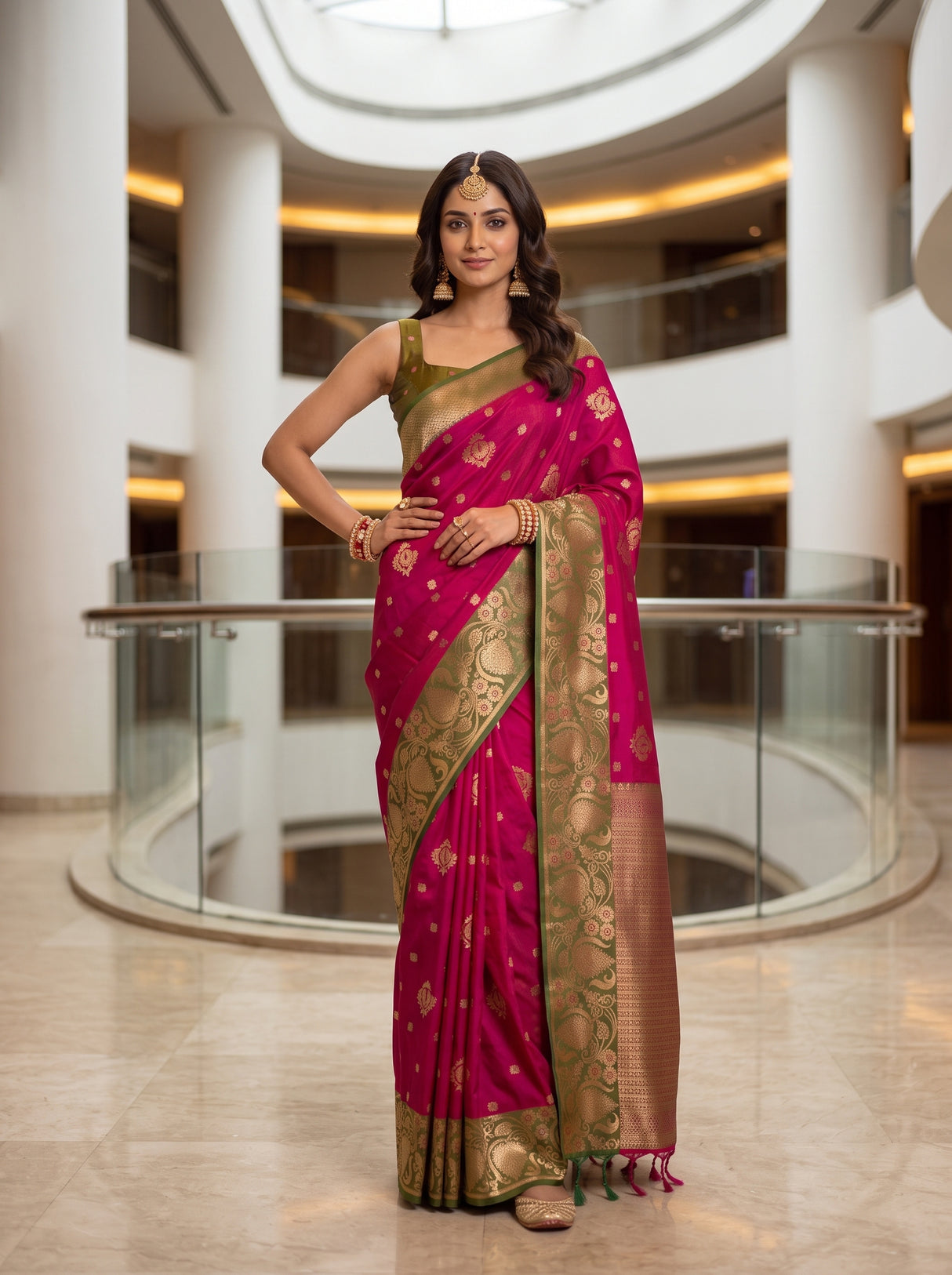 MIMOSA Rani Saree Saree — pose 4 styling detail