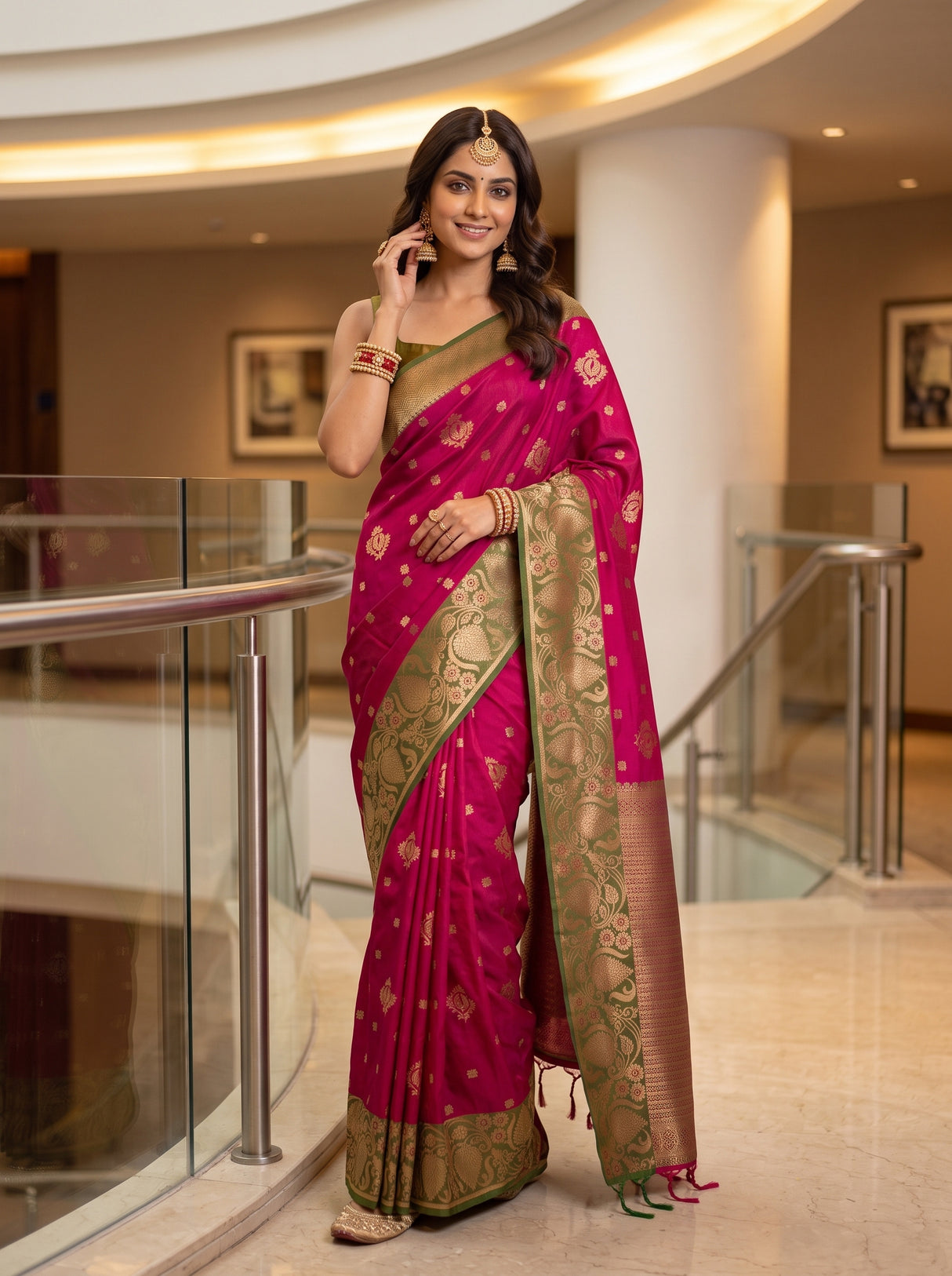 MIMOSA Rani Saree Saree — pose 5 styling detail