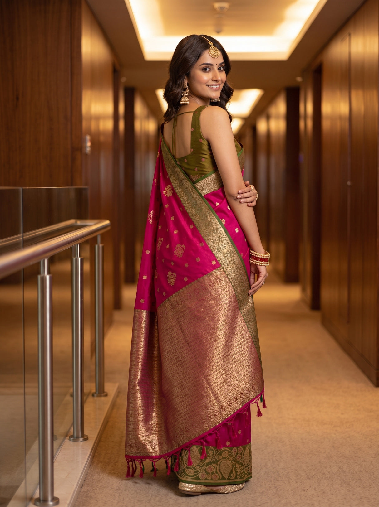 MIMOSA Rani Saree Saree — pose 7 styling detail