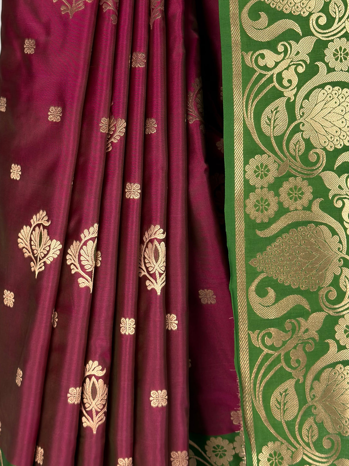 MIMOSA Wine Saree Saree — fleets shot full lifestyle